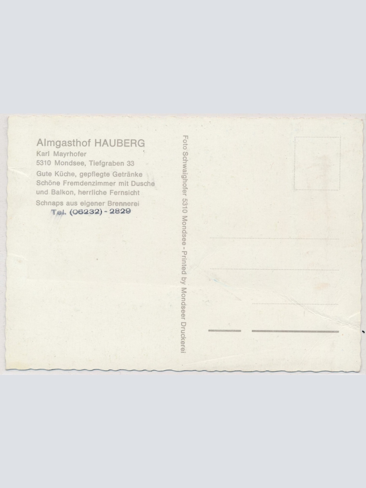 AK, Mondsee, Almgasthof Hauberg, Oberösterreich (S2833)