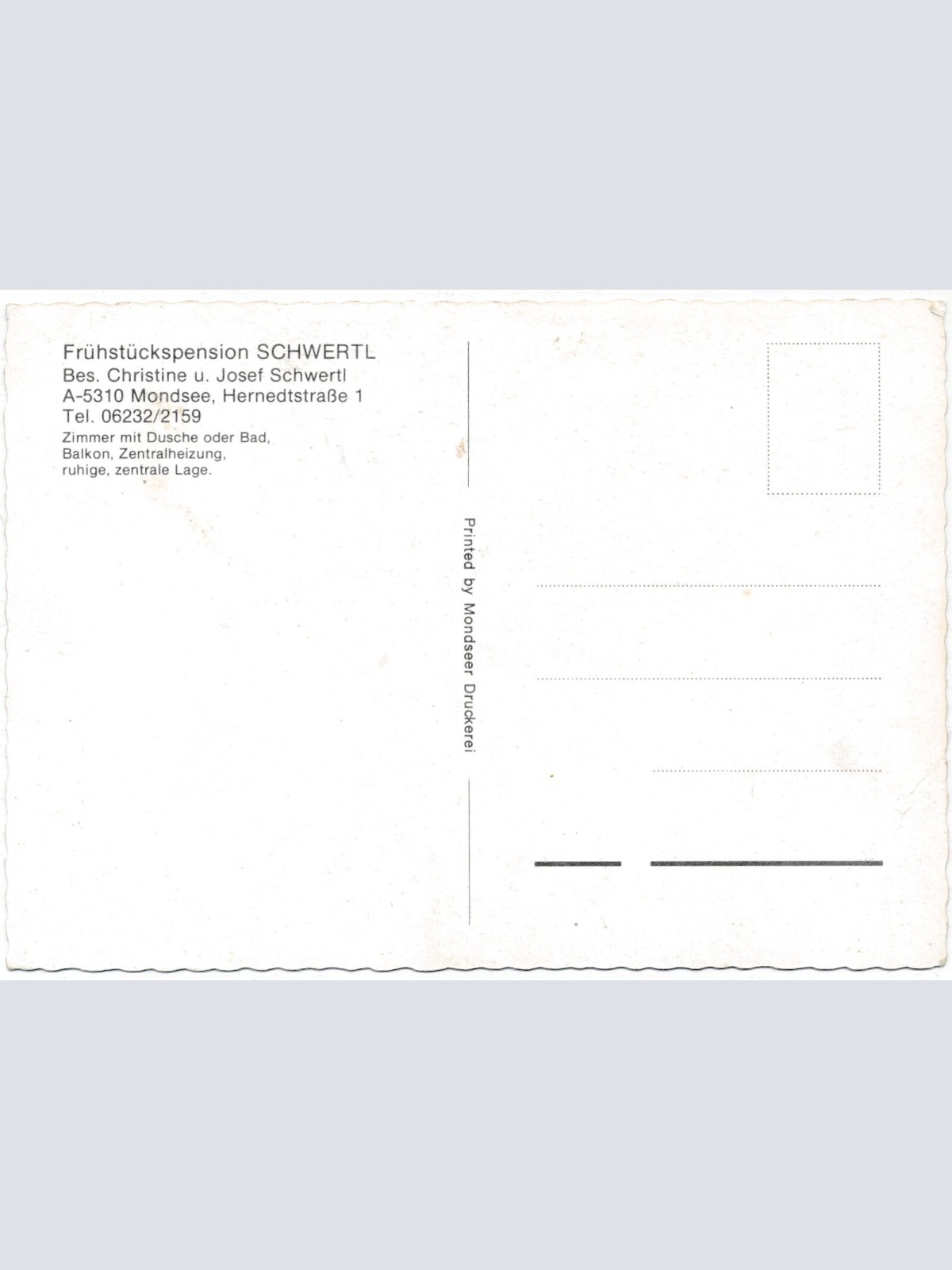 AK, Mondsee, Frühstückspension Schwertl, Oberösterreich (S2834)