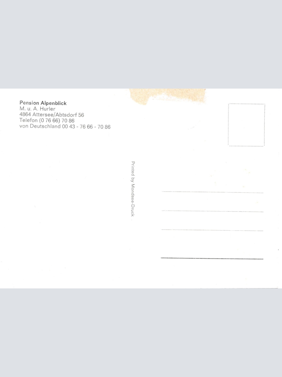 AK, Attersee, Pension Alpenblick Oberösterreich (S2667)