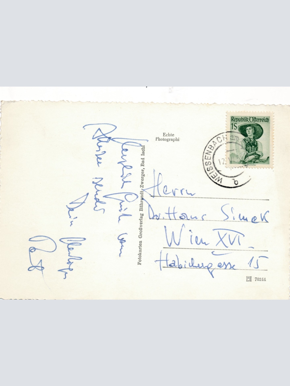 AK aus Weissenbach Hotel Post Oberösterreich Ansichtskarte (11746)