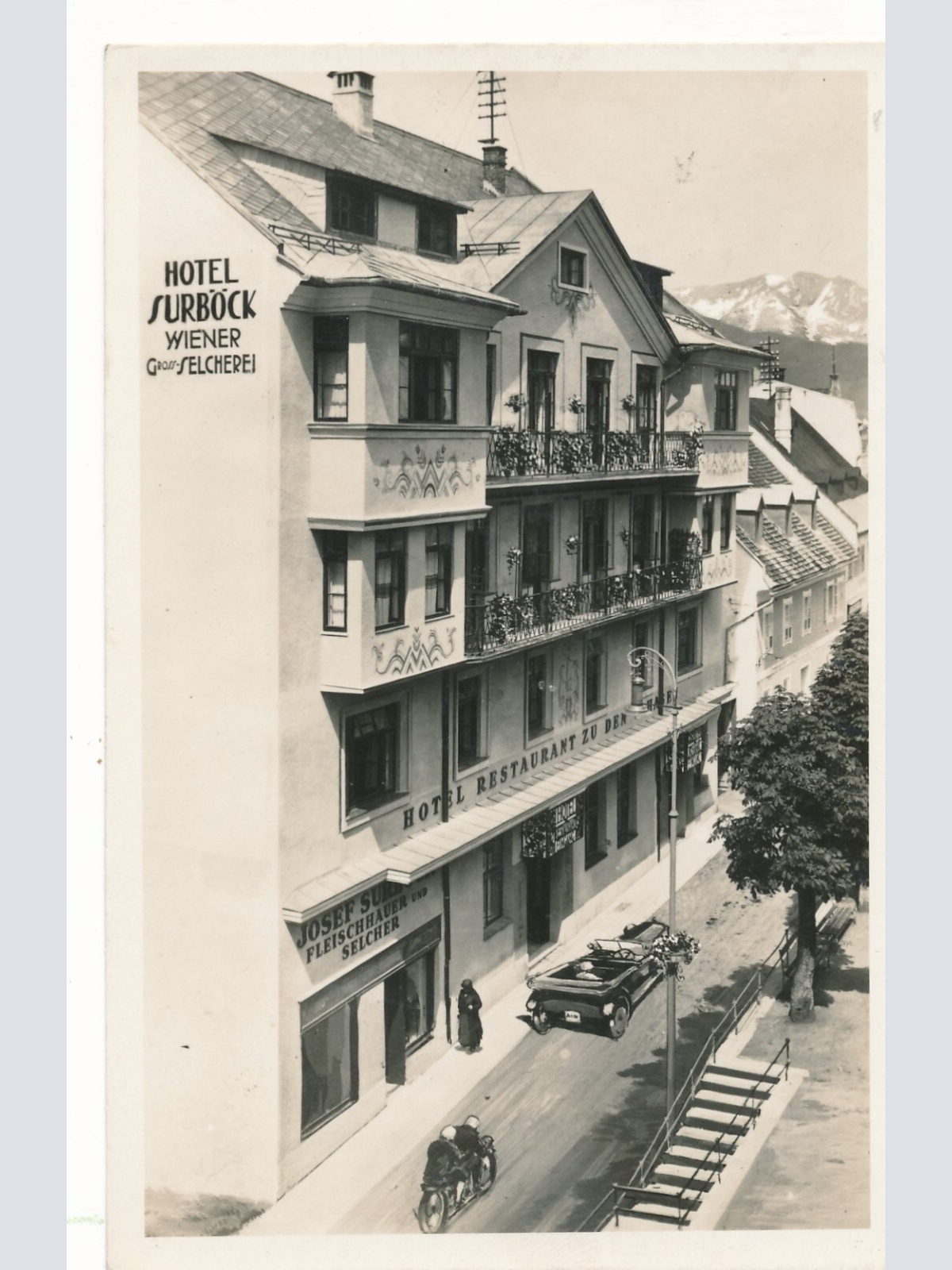 AK aus Mariazell mit Hotel Surböck Steiermark Ansichtskarte (11902)