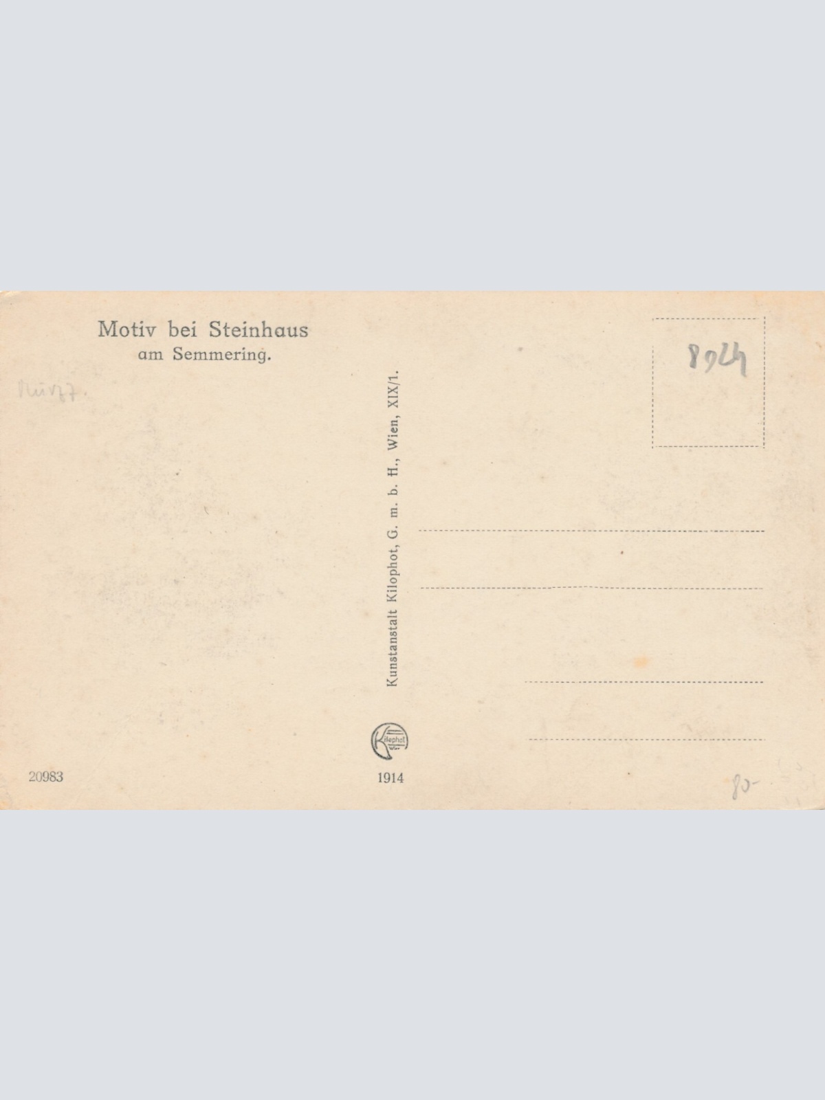 AK aus Steinhaus am Semmering Steiermark Ansichtskarte (11918)