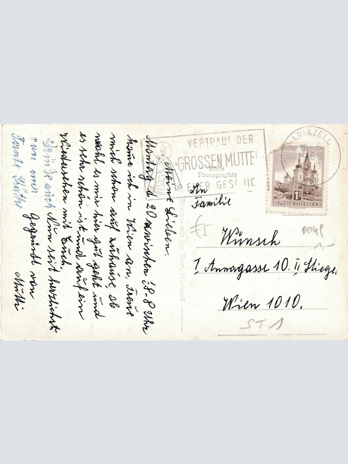 AK Pension Wieland Mooshuben Steiermark Ansichtskarte (11905)