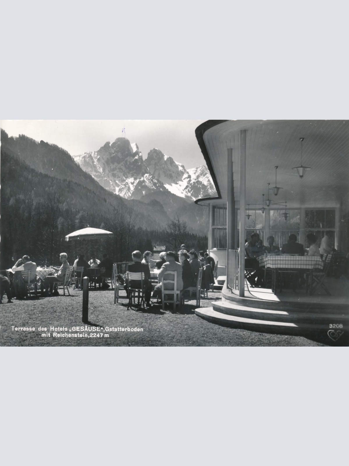 AK aus Gstatterboden Hotel Gesäuse mit Terasse Steiermark Ansichtskarte (11909)
