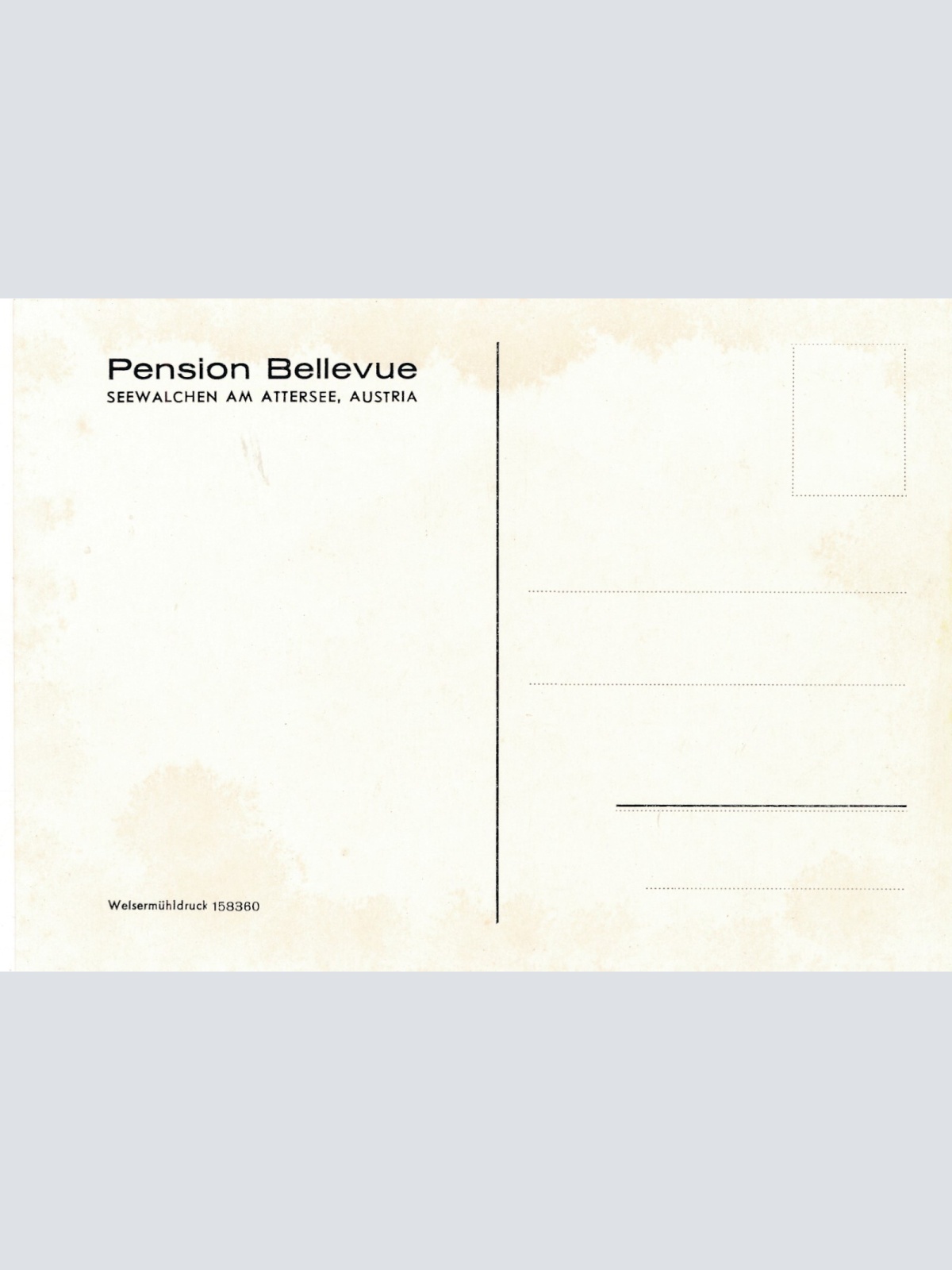 AK aus Seewalchen am Attersee mit Pension Oberösterreich Ansichtskarte (J287)