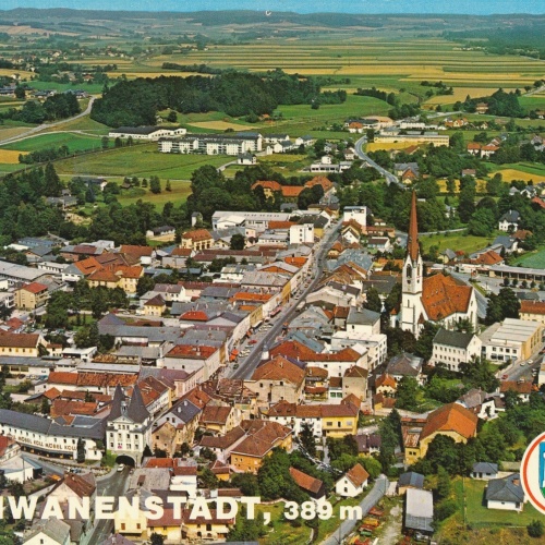 AK aus Schwanenstadt Oberösterreich Fliegerfoto Ansichtskarte (J290)