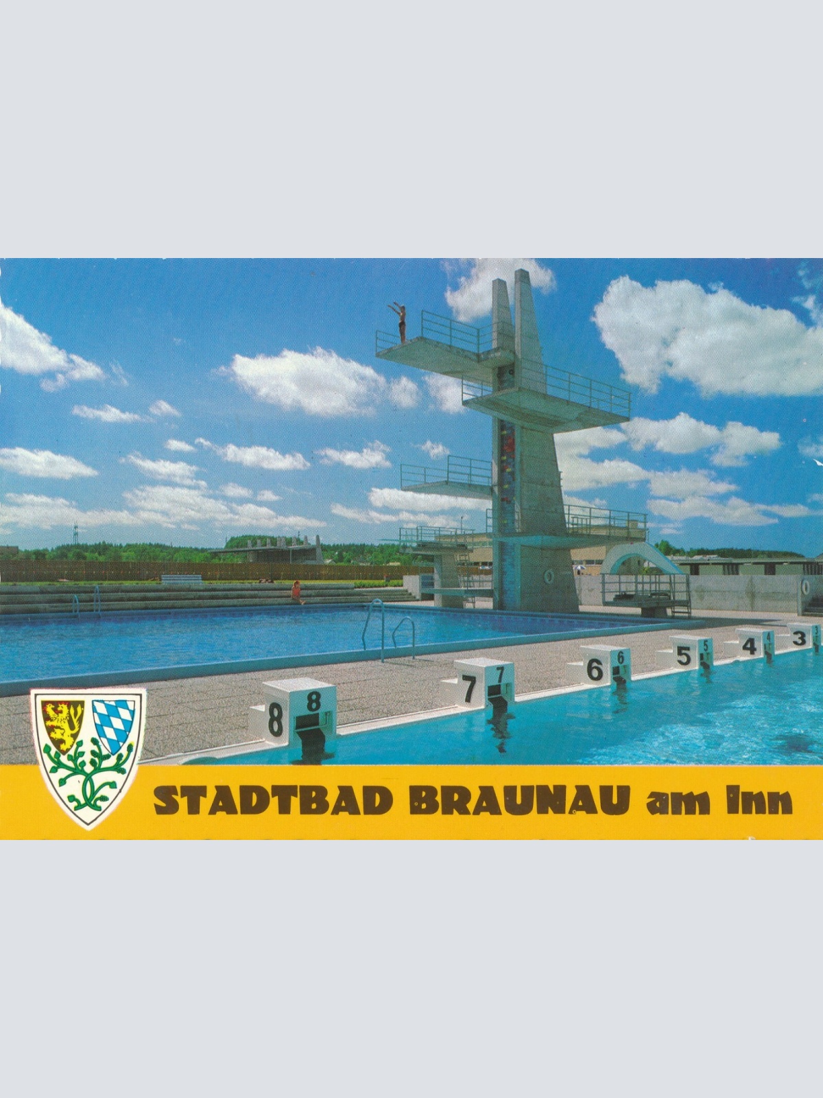 AK aus Braunau mit Stadtbad Oberösterreich Ansichtskarte (J277)