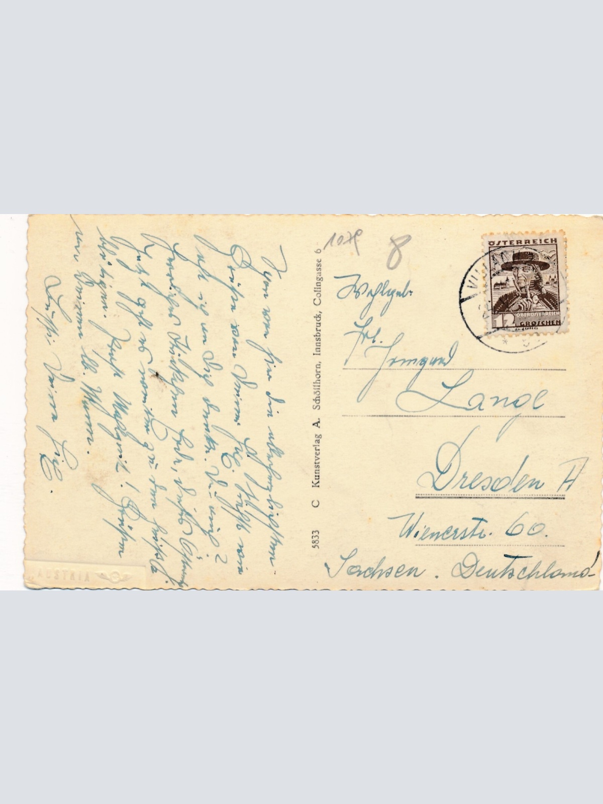 AK aus Villach mit Mangart Kärnten Ansichtskarte (12167)