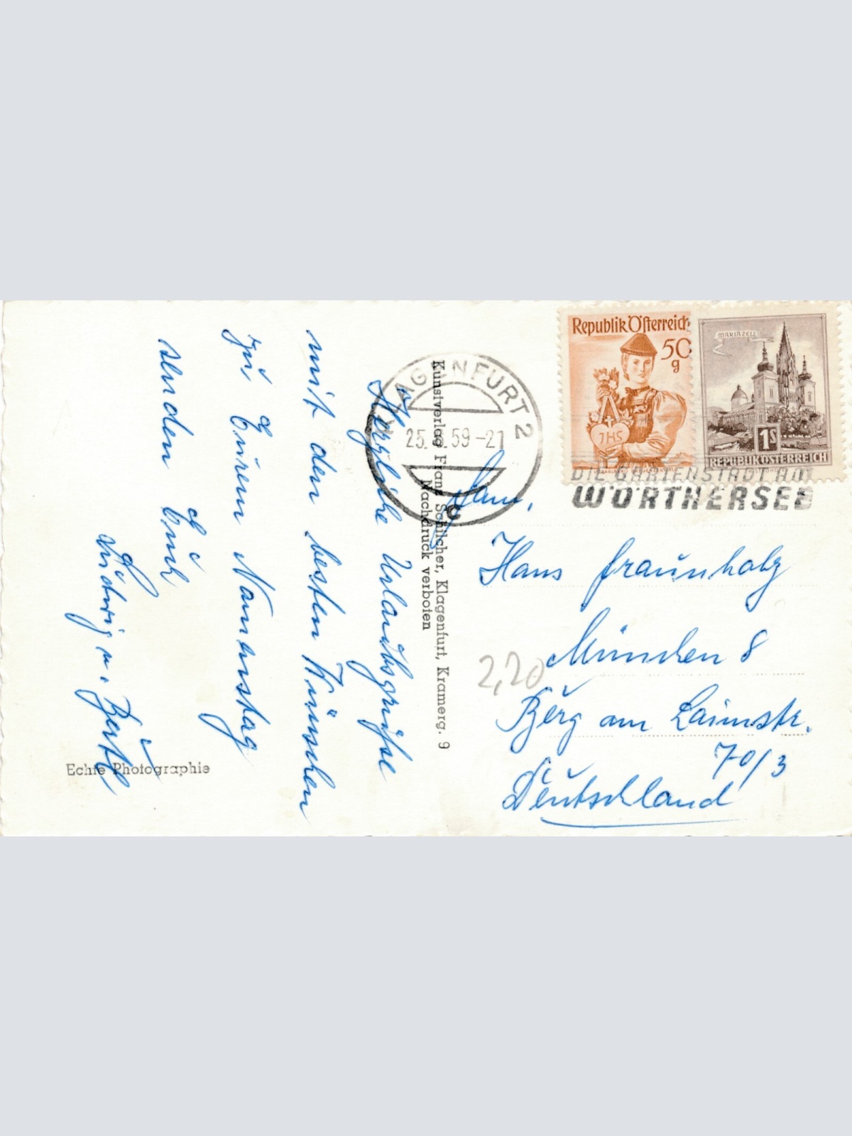 AK vom Wörthersee mit blick auf Karawanken Kärnten Ansichtskarte (12177)