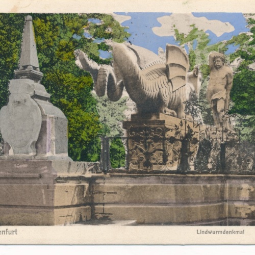 AK aus Klagenfurt mit Lindwurmdenkmal Kärnten Ansichtskarte (12265)