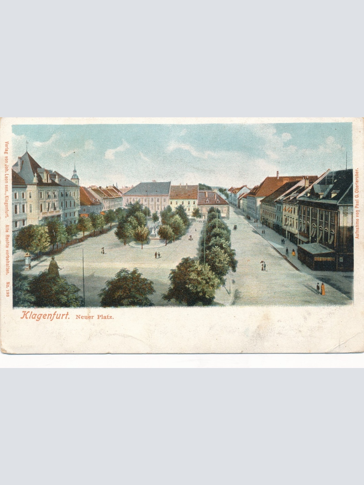 AK aus Klagenfurt neuer Platz Kärnten Ansichtskarte (12251)