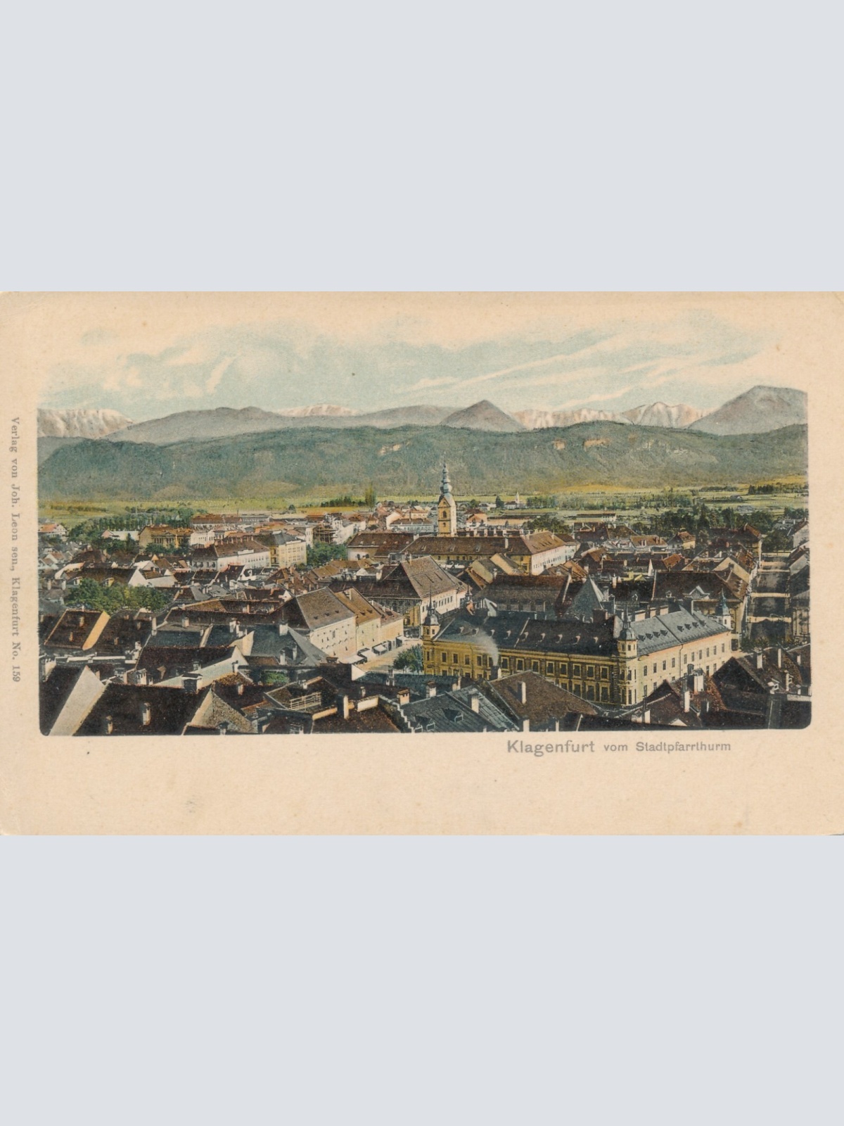 AK aus Klagenfurt vom Stadtpfarrthurm Kärnten Ansichtskarte (12259)