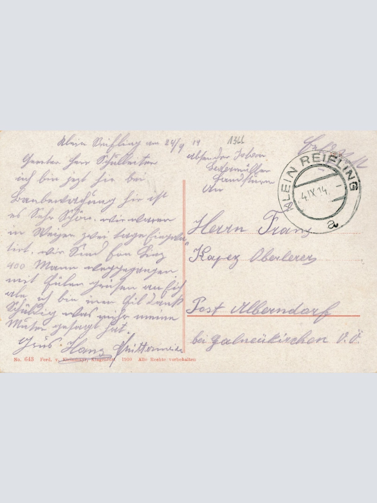 AK, Kleinreifling, Steiermark (S2866)