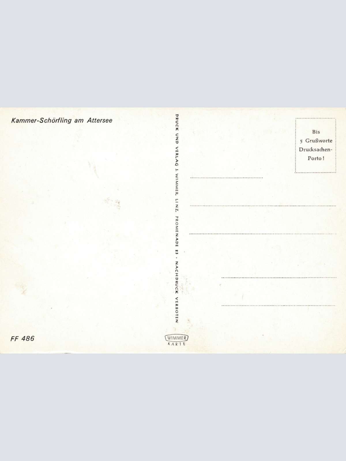 AK aus Kammer-Schörfling  Oberösterreich Ansichtskarte (J302)