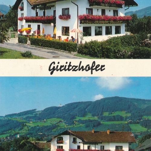 AK aus Mondsee mit Pension Giritzhofer Oberösterreich Ansichtskarte (J323)