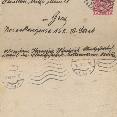 10 Heller Ganzsachen - Karten - Brief aus Rottenmann (16297)