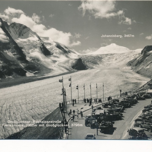 AK vom Grossglockner Hochalpinstrasse mit Oldtimer Kärnten Ansichtskarte (12133)