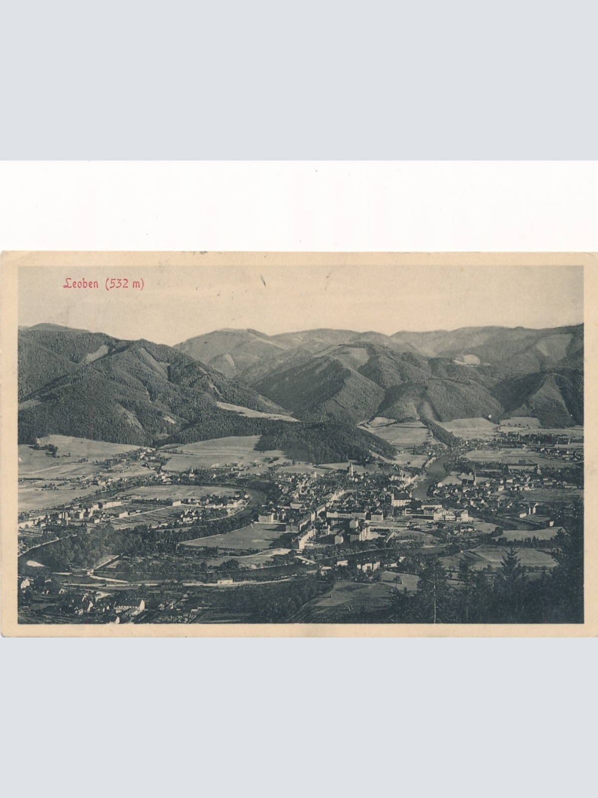 AK aus Leoben Steiermark Fliegerfoto (J217)