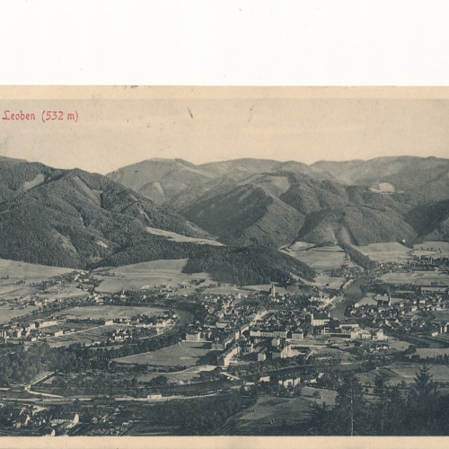 AK aus Leoben Steiermark Fliegerfoto (J217)