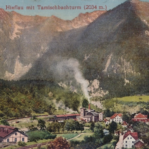 AK aus Hieflau mit Tamischbachturm Steiermark Ansichtskarte (12397)