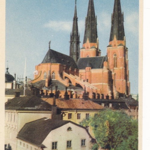 AK aus Uppsala Domkyrkan Schweden Ansichtskarte (12555)