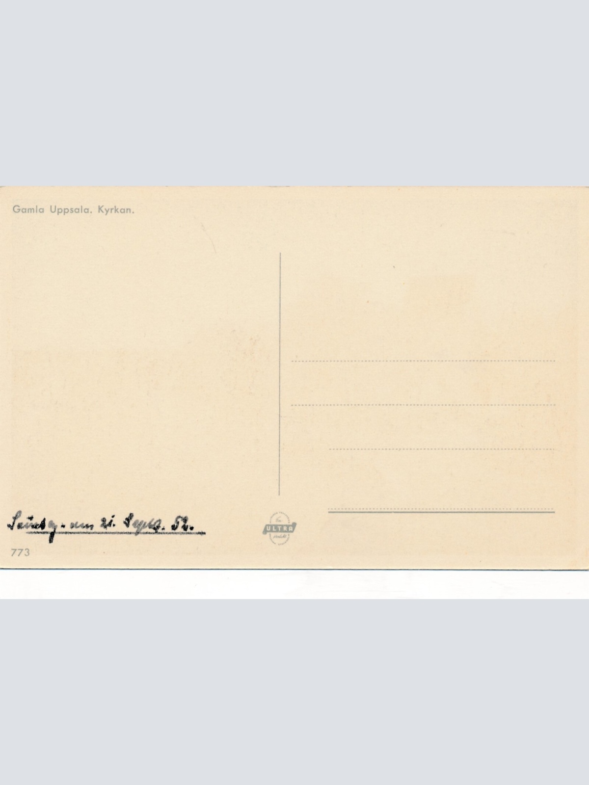 AK aus Uppsala Kyrkan Schweden Ansichtskarte (12561)
