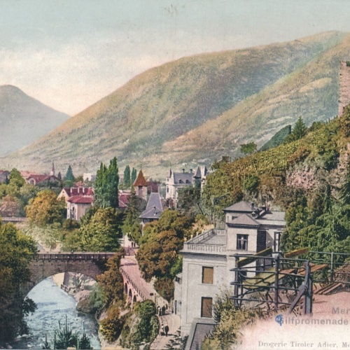 AK aus Merna Gildpromenade mit Cafe Gilf Italien Ansichtskarte (12578)