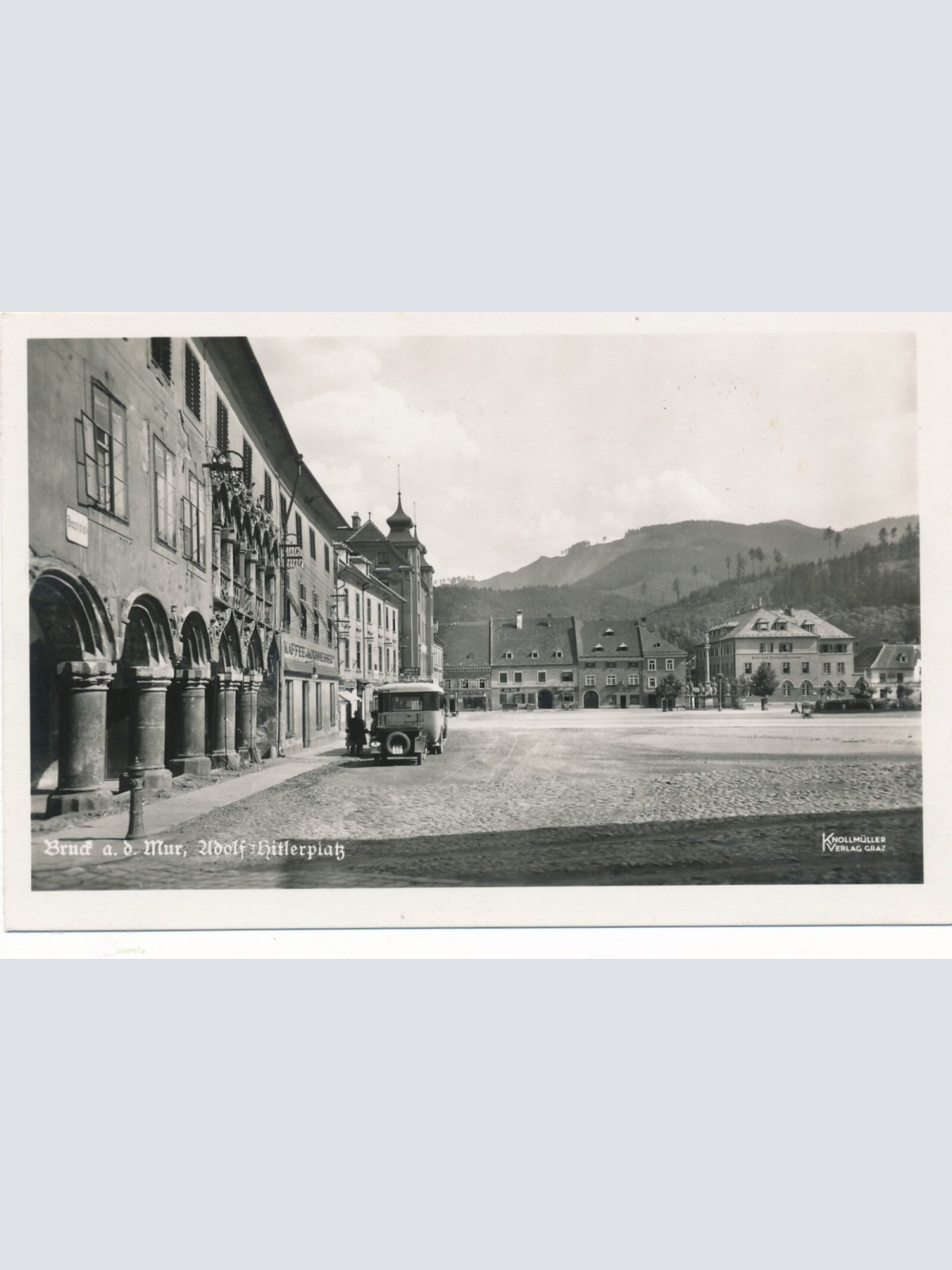 AK aus Bruck an der Mur mit Adolf Hitler - Platz Steiermark Ansichtskarte (12570