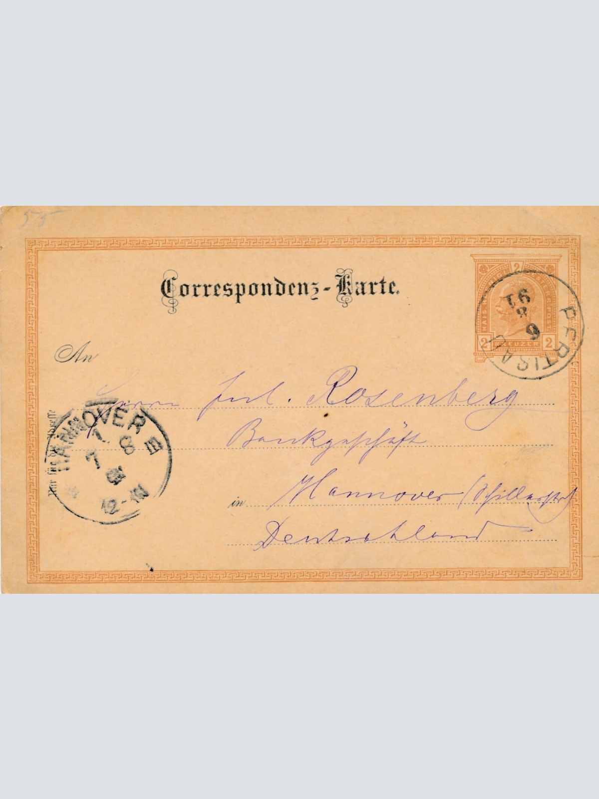 2 Kreuzer - Ganzsachen - Karte 1891 aus Pertisau (12291)