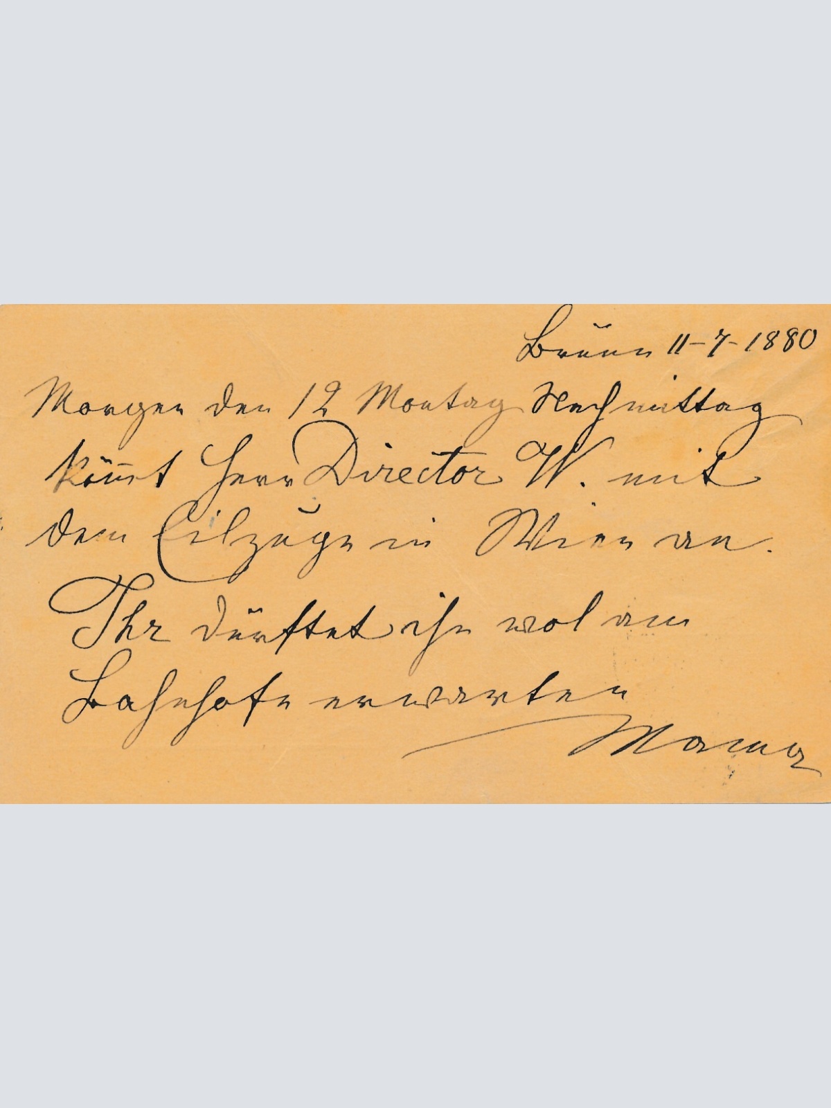 2 Kreuzer - Ganzsachen - Karte 1880 aus Brünn Stadt (12299)