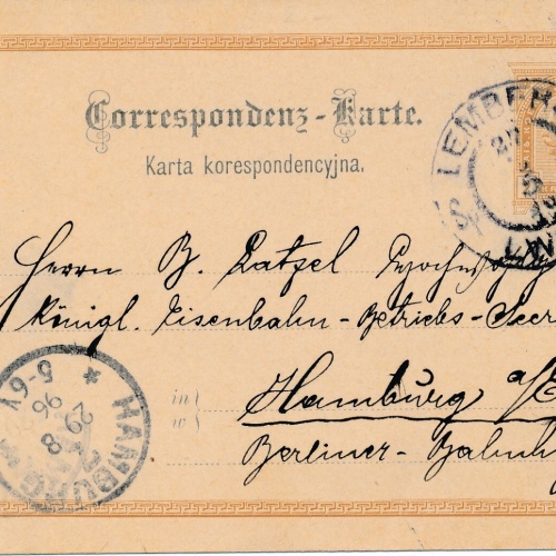2 Kreuzer - Ganzsachen - Karte 1896 aus Lemberg (12286)