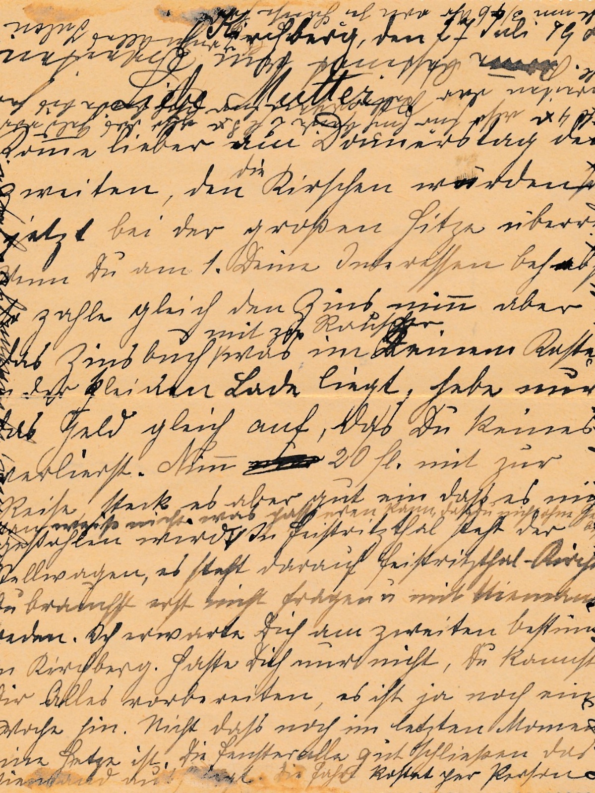 10 Heller Ganzsachen - Karten - Brief aus Kirchberg (16296)