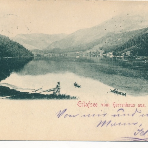 AK vom Erlafsee vom Herrenhaus aus Steiermark Ansichtskarte (12819)