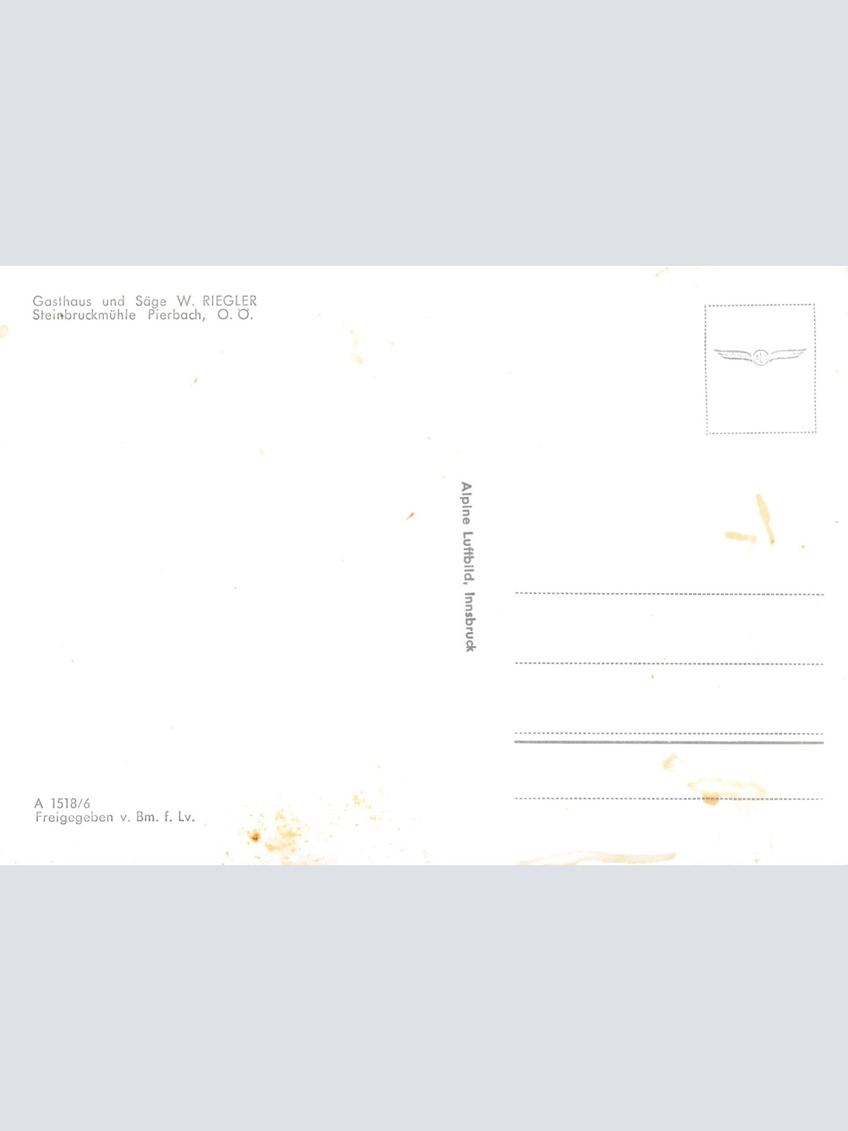 AK Pierbach mit Gasthaus und Säge Riegler Oberösterreich Ansichtskarte (12867)
