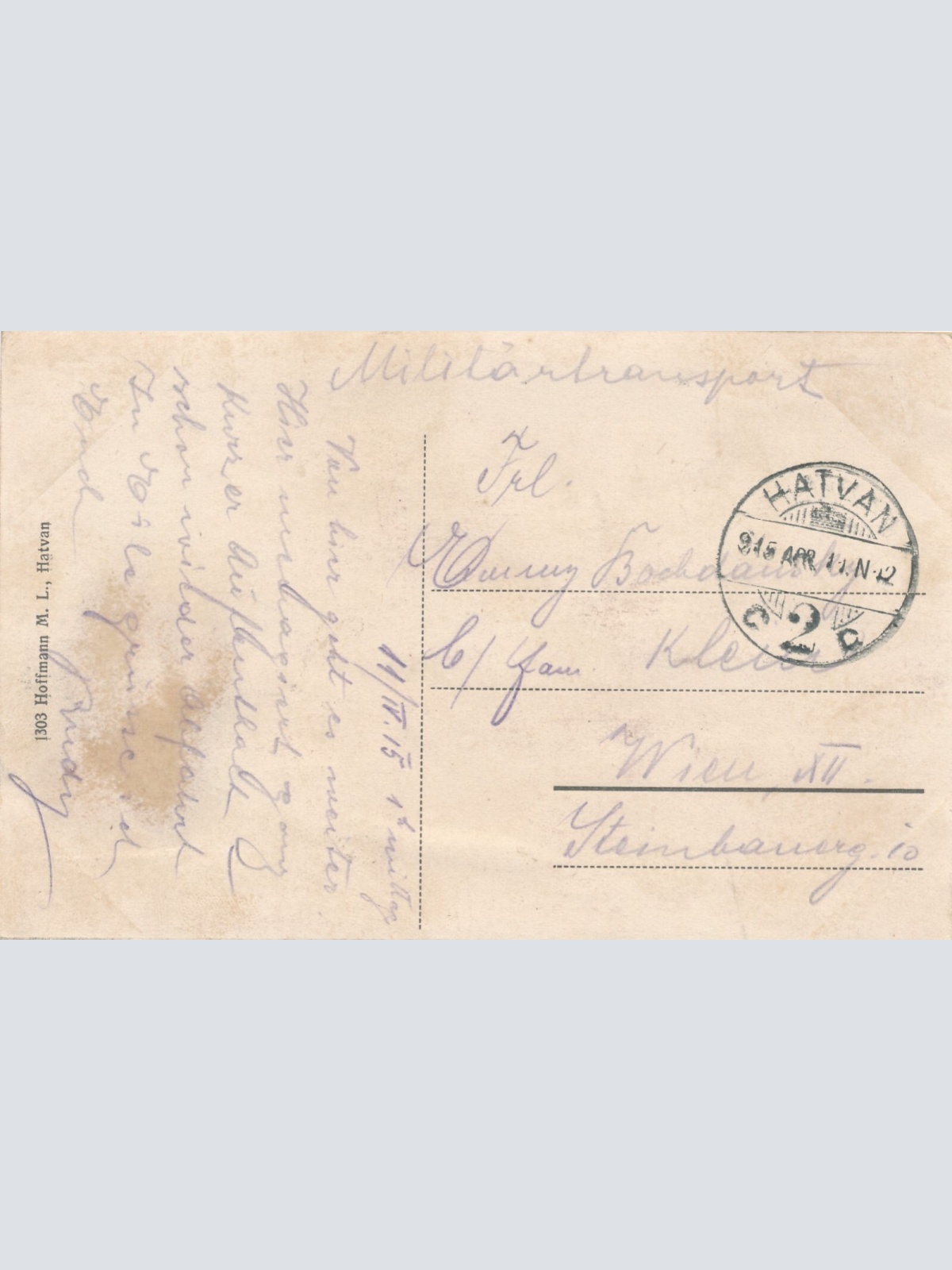 AK aus Hatvan Baro Hatvany - Deutsch kastely Ansichtskarte (11832)