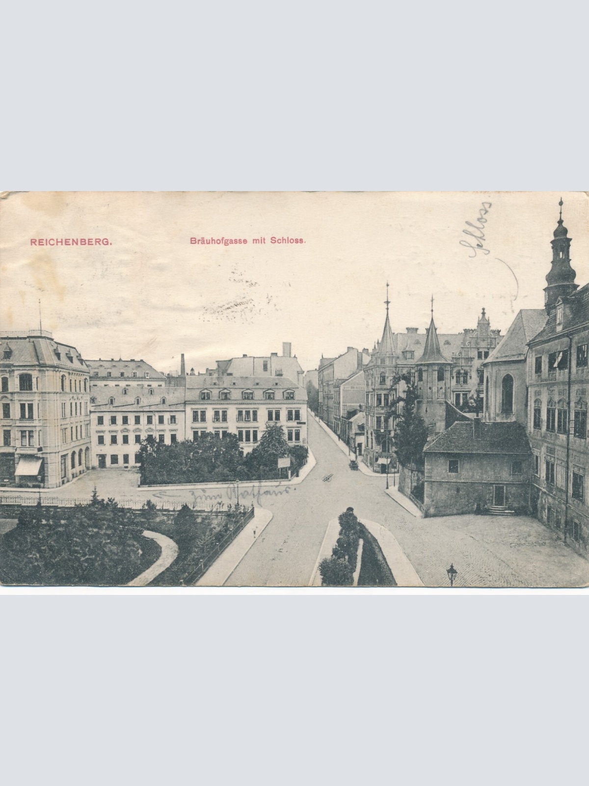 AK aus Reichenberg Bräuhofgasse Tschechoslowakei Ansichtskarte (11822)