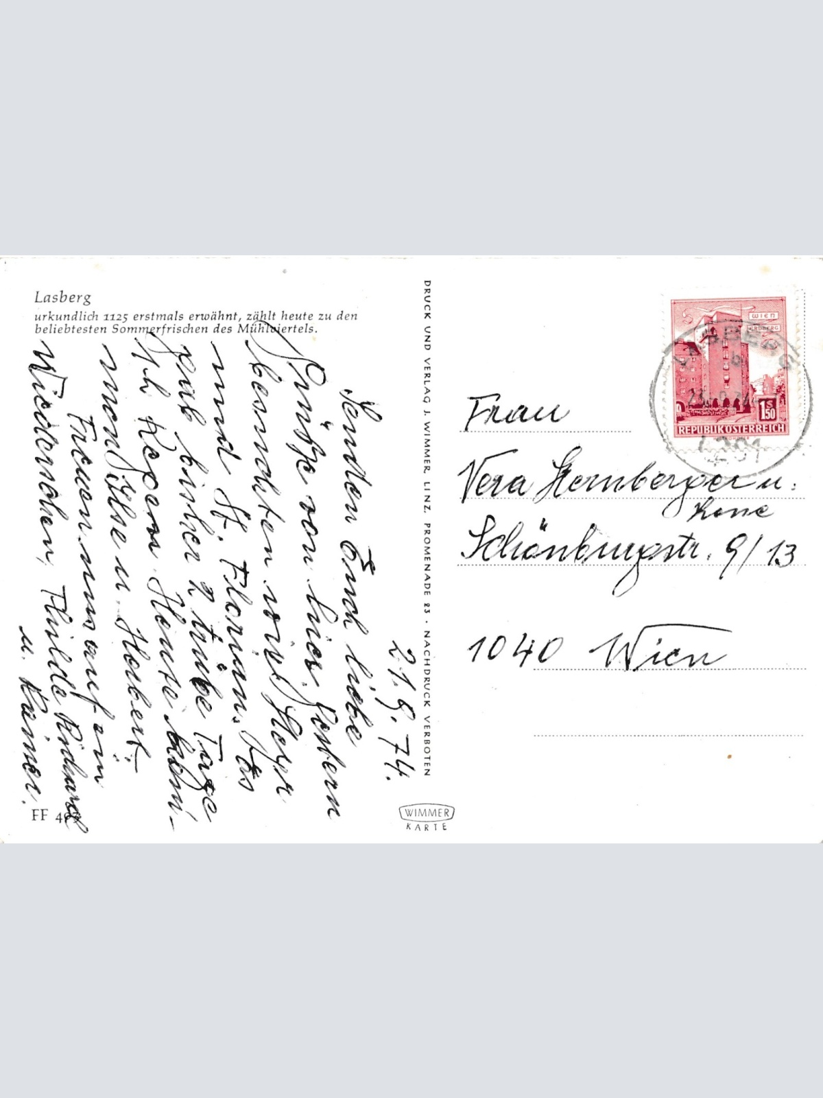 AK aus Lasberg Oberösterreich Mehrbildkarte Ansichtskarte (J338)