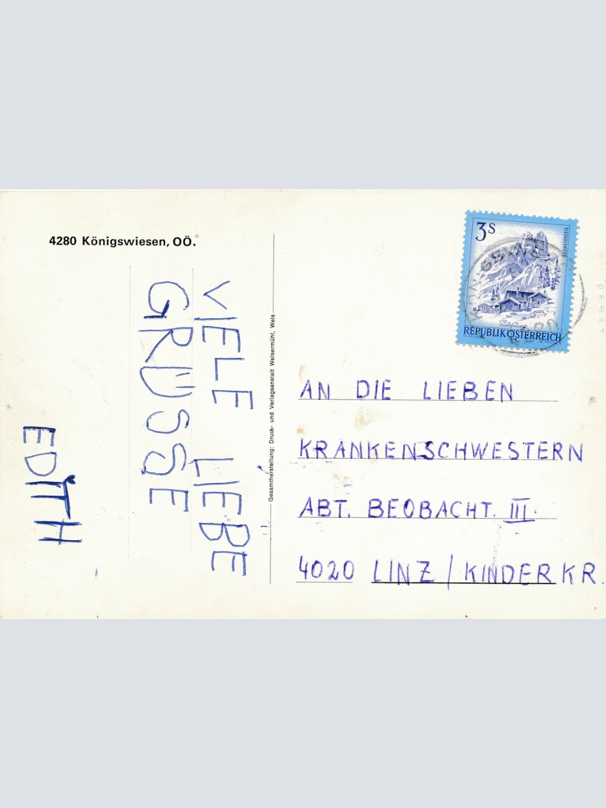 AK aus Königswiesen Oberösterreich Ansichtskarte (J341)