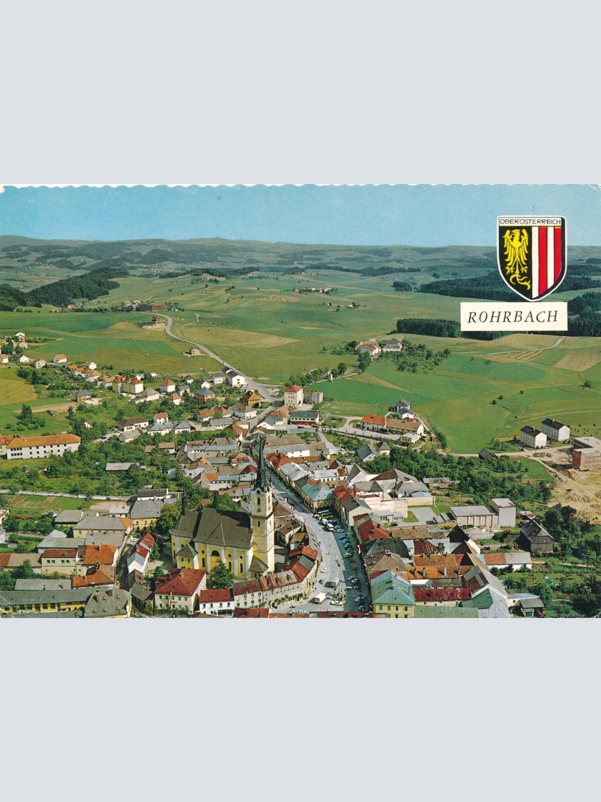 AK aus Rohrbach Oberösterreich Fliegerfoto Ansichtskarte (J363)