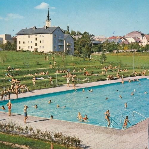 AK aus Rohrbach mit Freibad Oberösterreich Ansichtskarte (J365)
