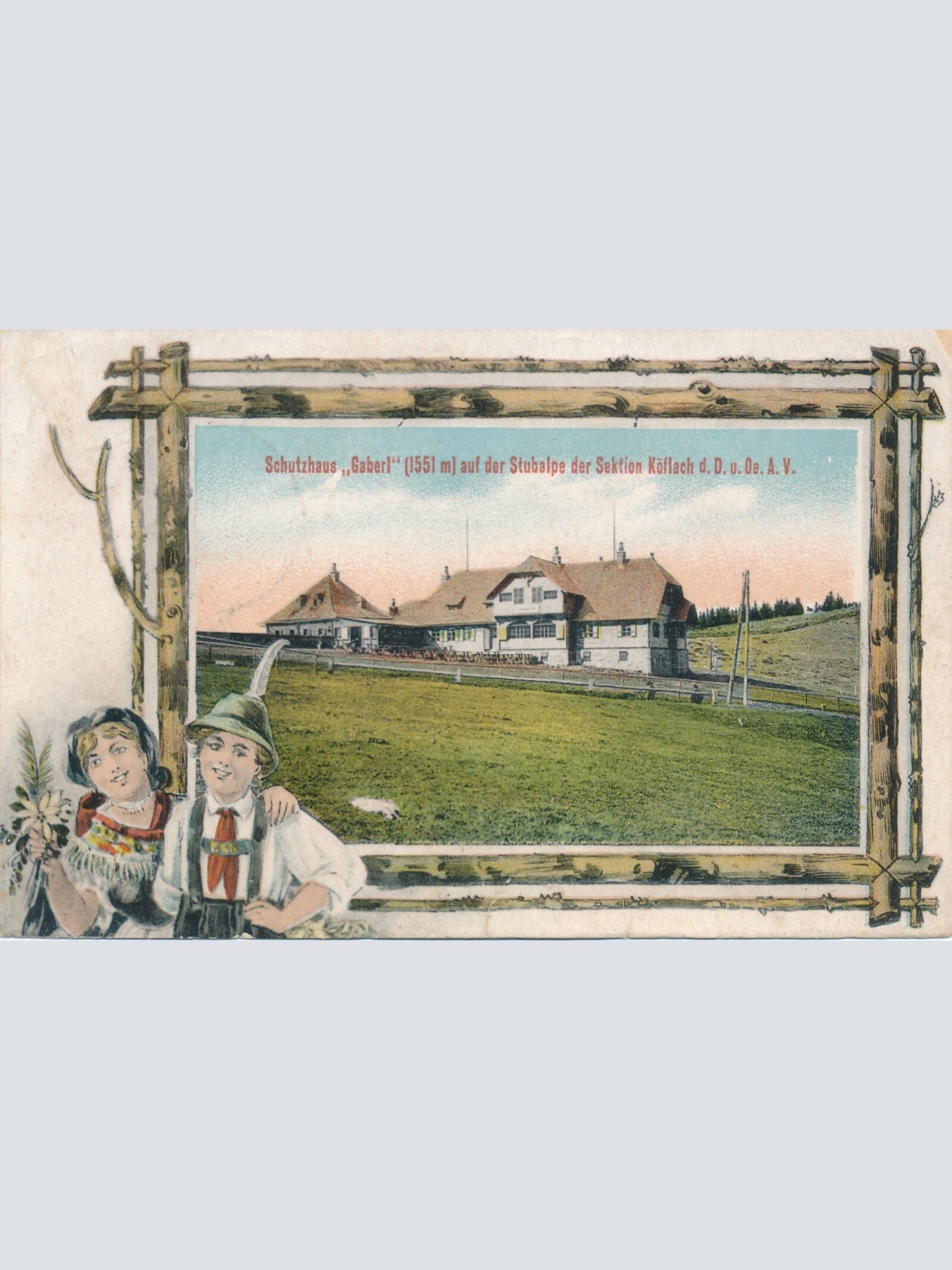 AK vom Schutzhaus Gaberl Sektion Köflach Steiermark Ansichtskarte (12060)