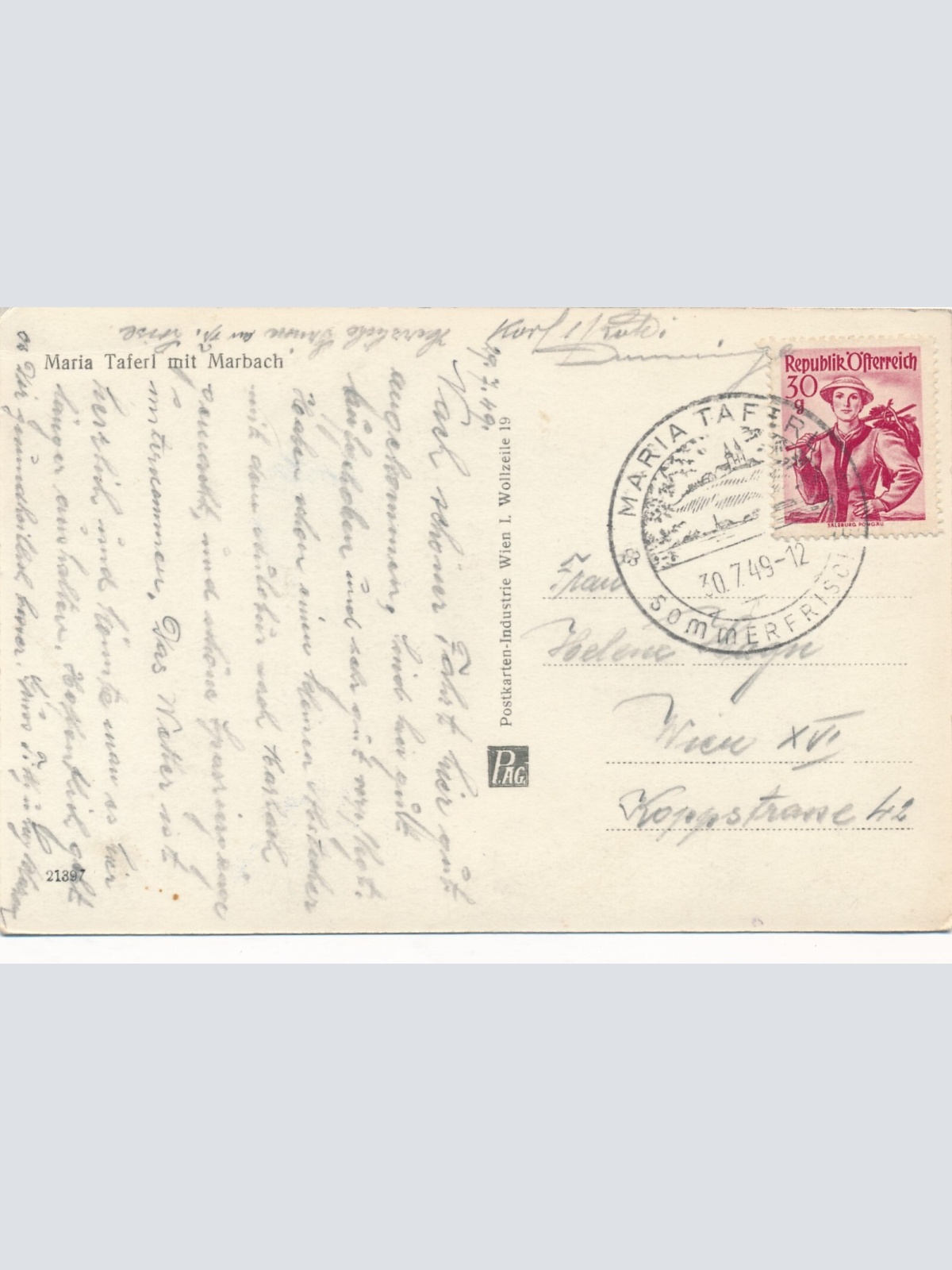 AK aus Maria Taferl mit Marbach Niederösterreich Ansichtskarte (12675)