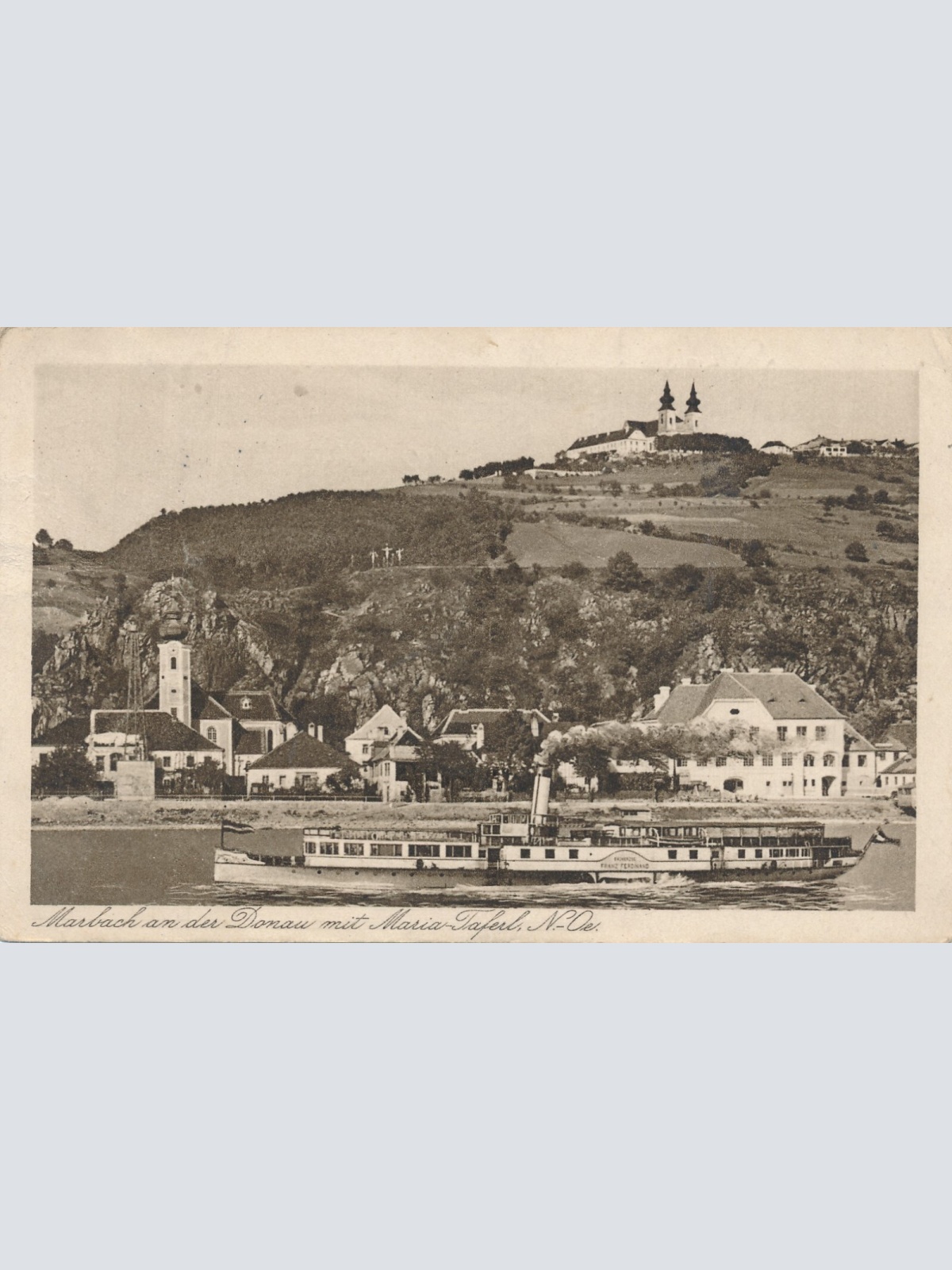 AK aus Marbach an der Donau mit Dampfer Niederösterreich Ansichtskarte (12692)