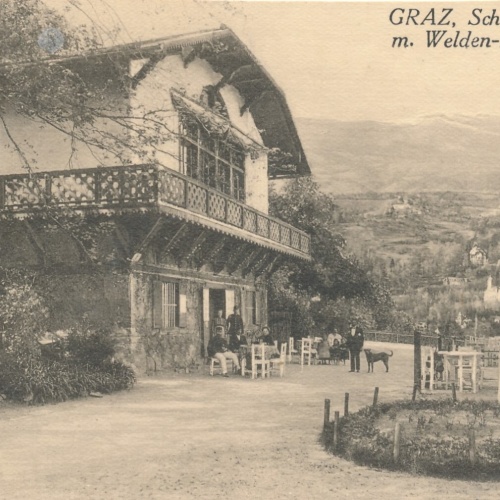 AK aus Graz mit Schweizerhaus Welden Denkmal Steiermark Ansichtskarte (12792)