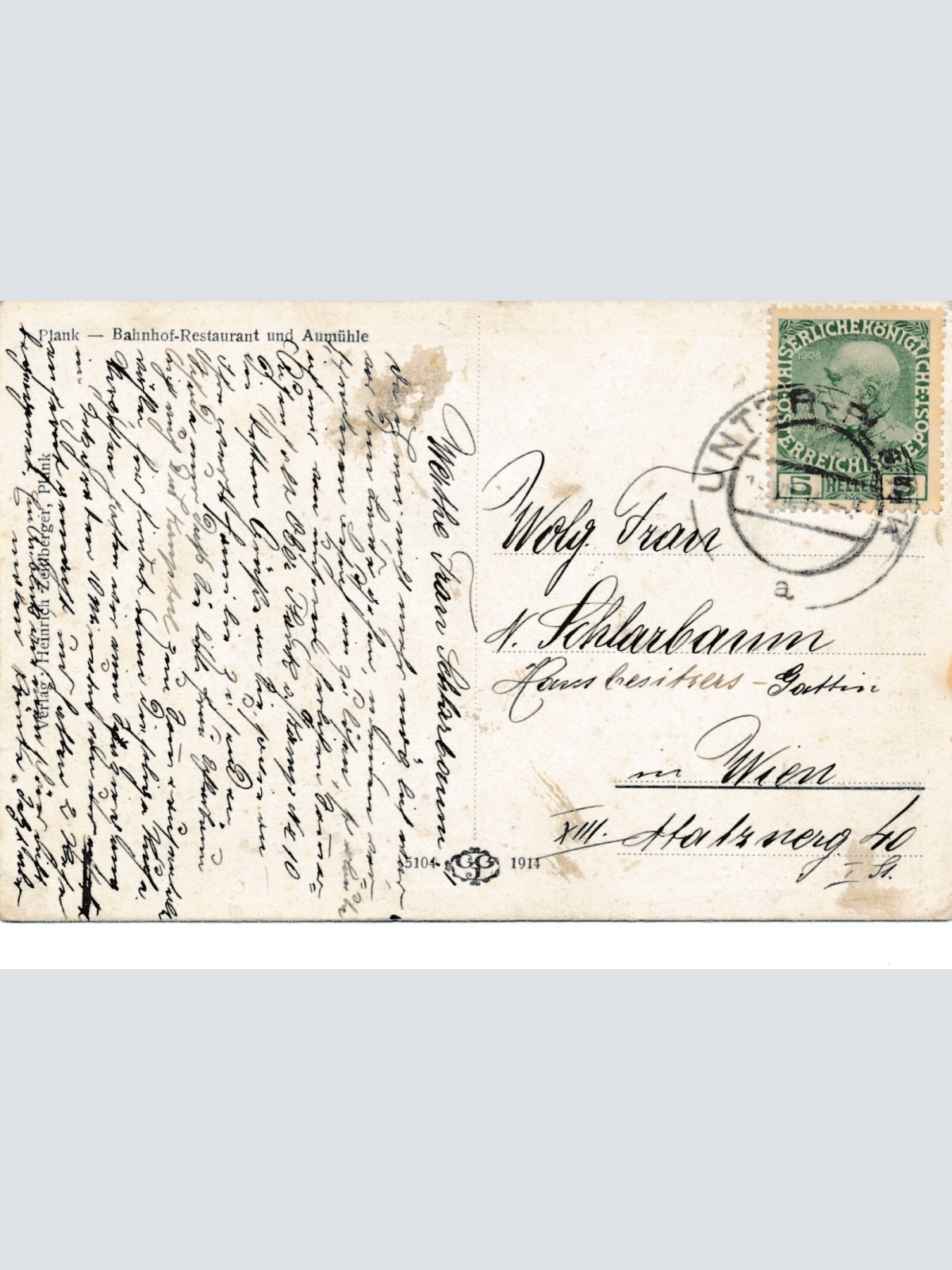 AK aus Plank Bahnhof Restaurant Niederösterreich Ansichtskarte (12740)