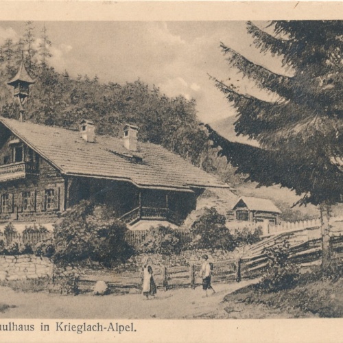 AK das Waldschulhaus in Krieglach Steiermark Ansichtskarte (13150)