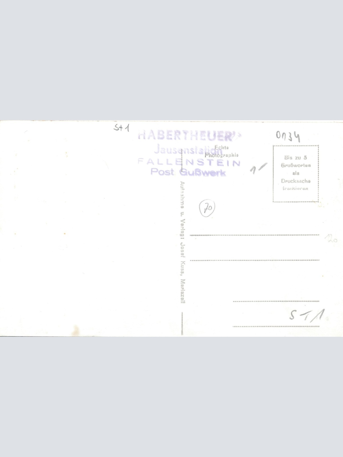 AK aus Fallenstein mit Gasthaus Tonioaussicht Steiermark Ansichtskarte (13109)