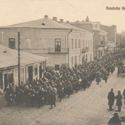 AK Gefangene Russen in Kowe Ansichtskarte (11859)