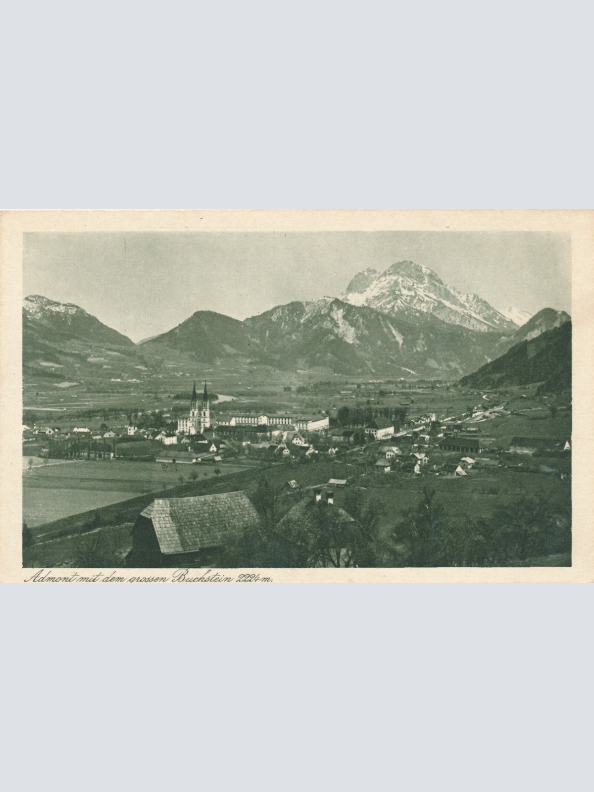 AK aus Admont mit dem Buchstein Steiermark Ansichtskarte (13202)