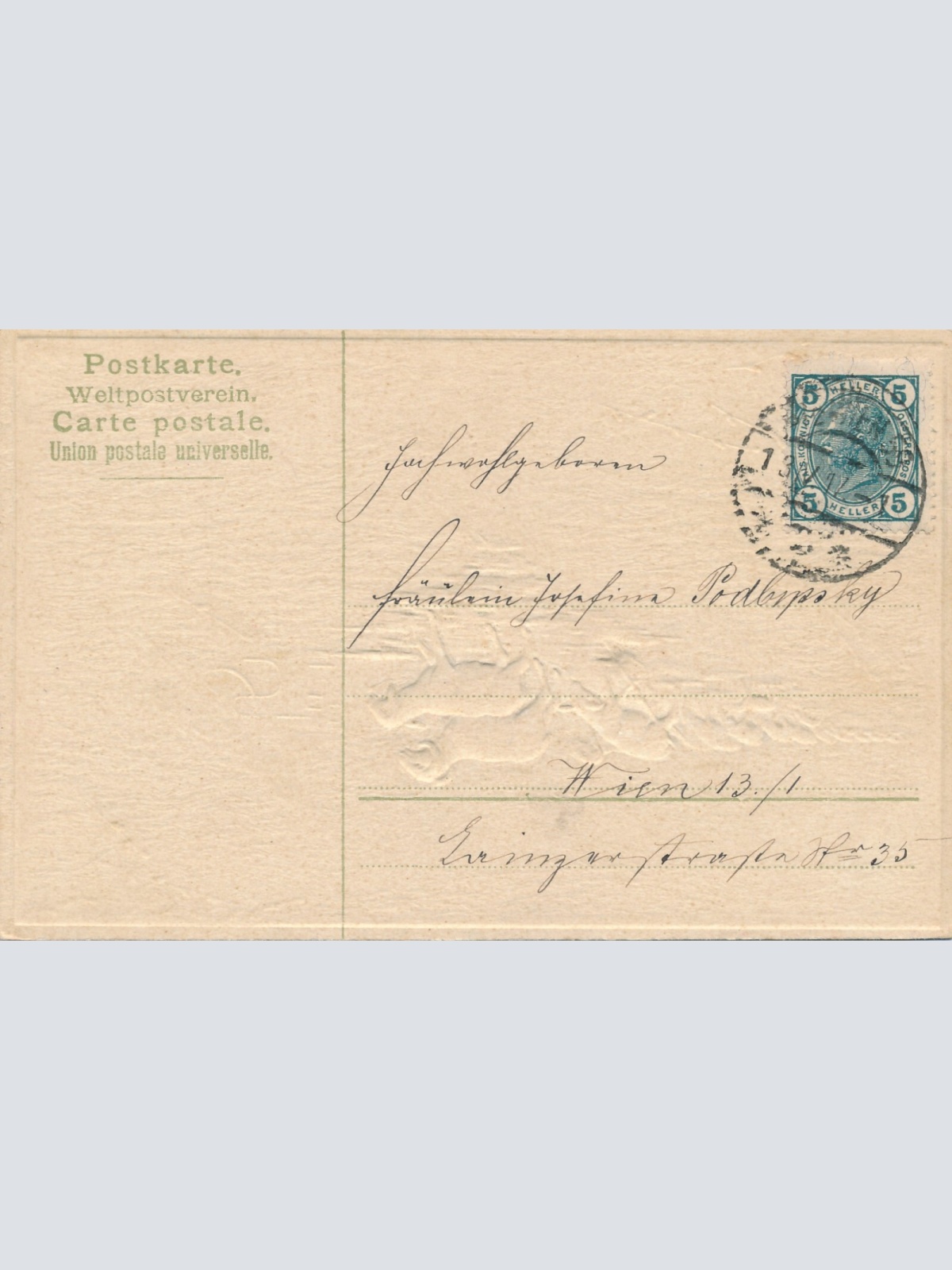 Präge - Motiv - Karte Frohe Ostern mit Schafen Ansichtskarte (12652)